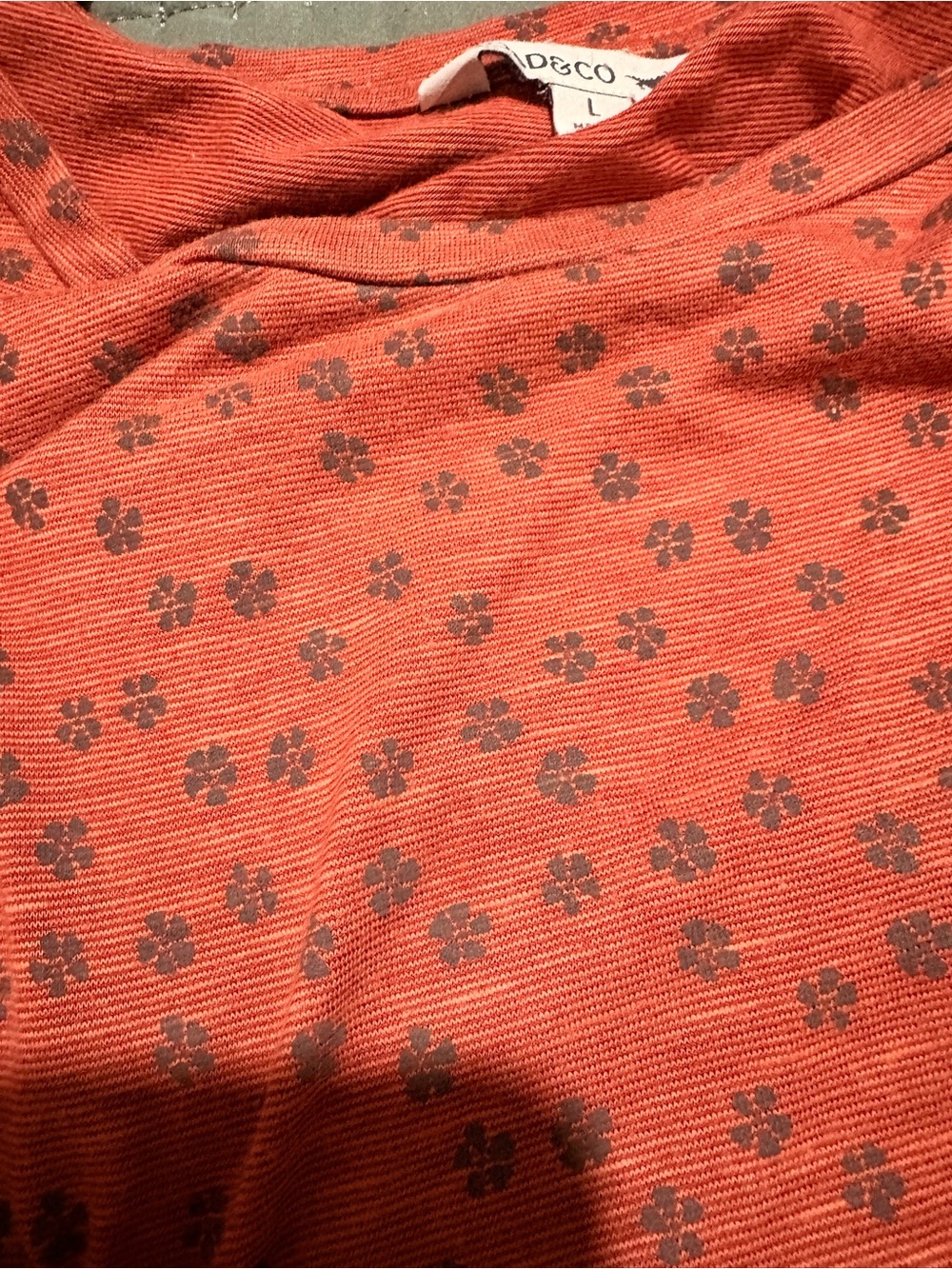 Toad&Co Rust Mini Dress with Subtle Floral Print - Picture 4 of 4